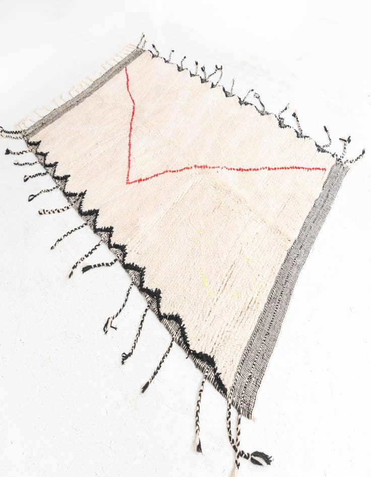 Detail image of 5' 3 x 8'  Hand Knotted Moroccan Wool Rug