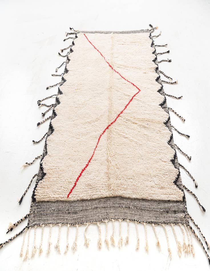 Detail image of 5' 3 x 8'  Hand Knotted Moroccan Wool Rug