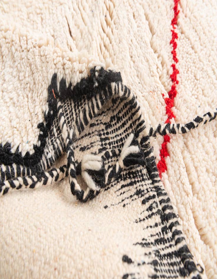 Detail image of 5' 3 x 8'  Hand Knotted Moroccan Wool Rug