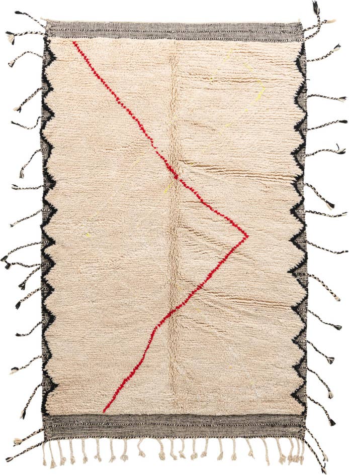 Detail image of 5' 3 x 8' Hand Knotted Moroccan Wool Rug