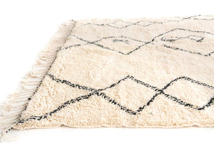 Detail image of 6' 3 x 9' 5 Hand Knotted Moroccan Wool Rug