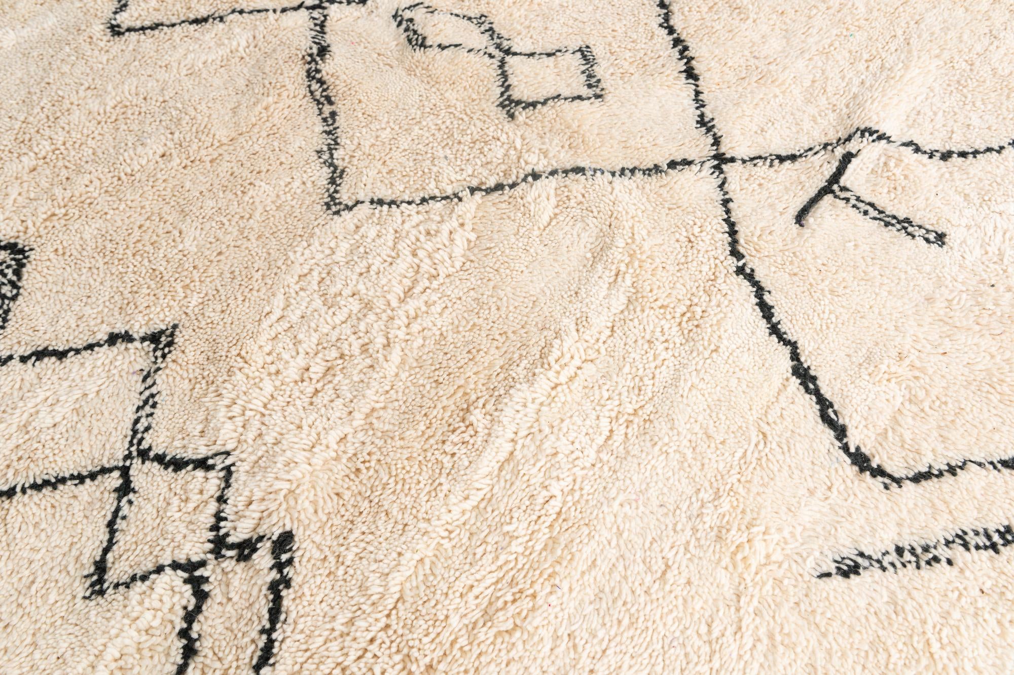 6' 3 x 9' 5 Hand Knotted Moroccan Wool Rug
