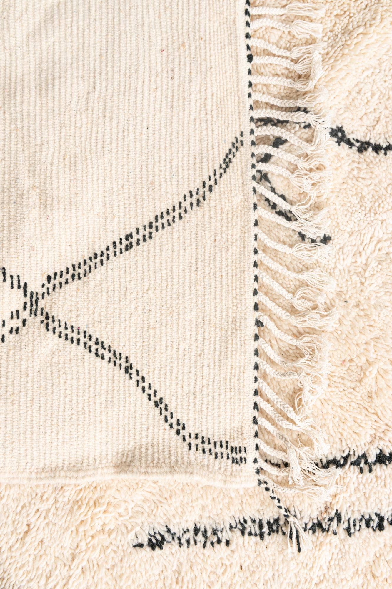 6' 3 x 9' 5 Hand Knotted Moroccan Wool Rug