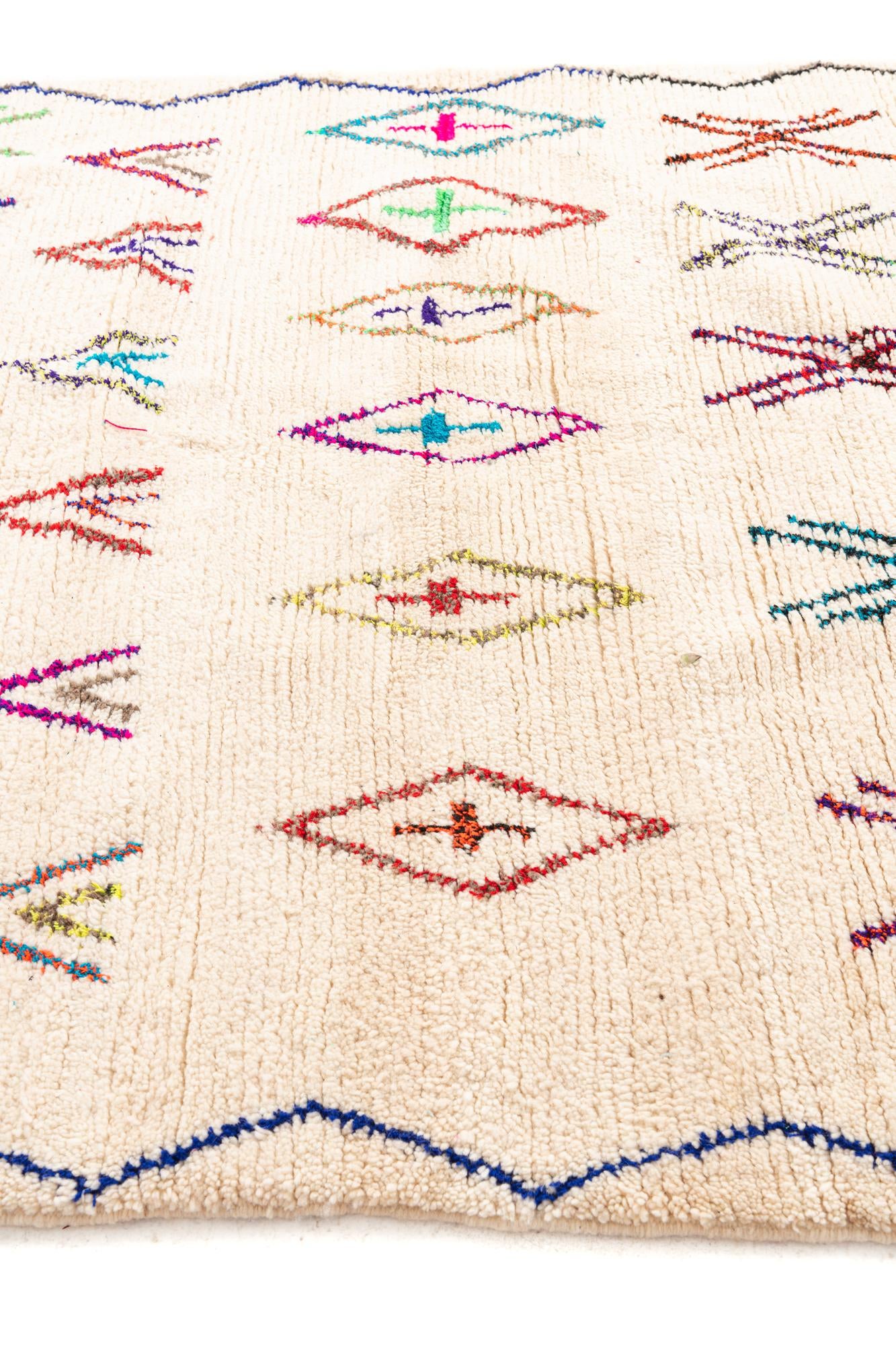 6' 6 x 9' 4 Hand Knotted Moroccan Wool Rug