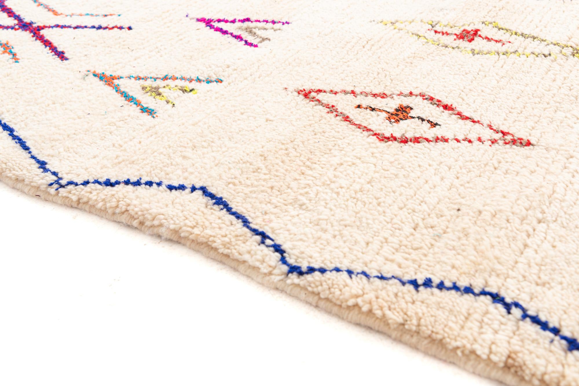 6' 6 x 9' 4 Hand Knotted Moroccan Wool Rug