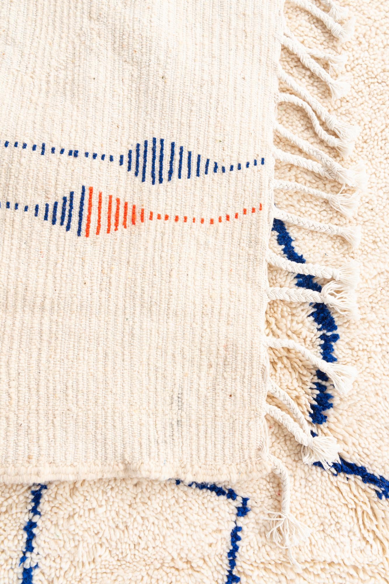 7' x 10' 4 Hand Knotted Moroccan Wool Rug