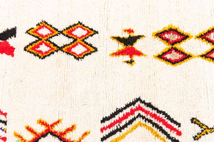 4' 2 x 6' 7 Hand Knotted Moroccan Wool Rug