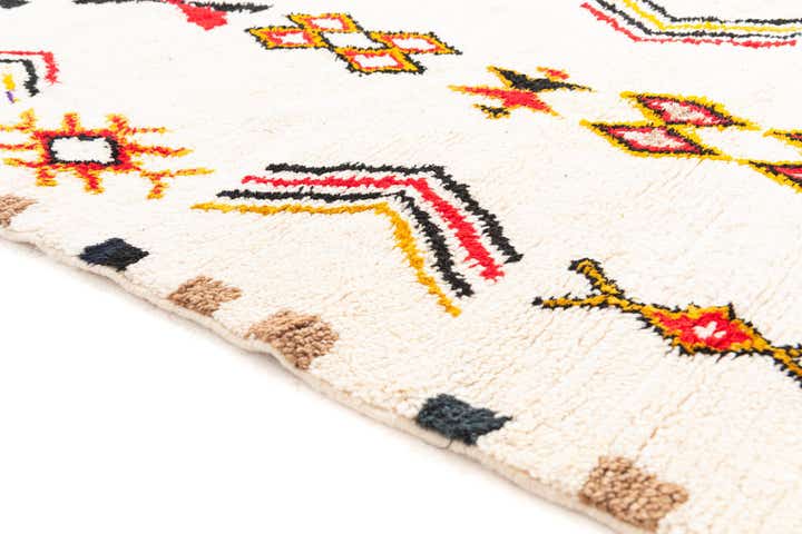 4' 2 x 6' 7 Hand Knotted Moroccan Wool Rug