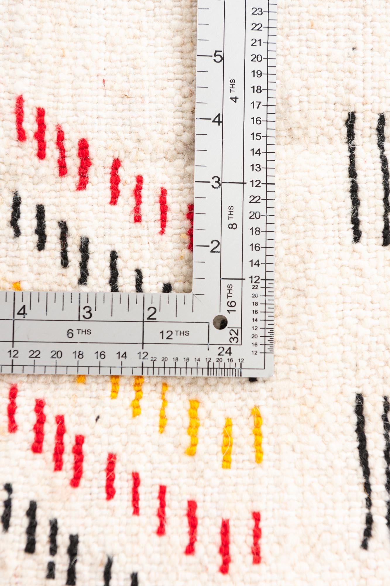 4' 2 x 6' 7 Hand Knotted Moroccan Wool Rug