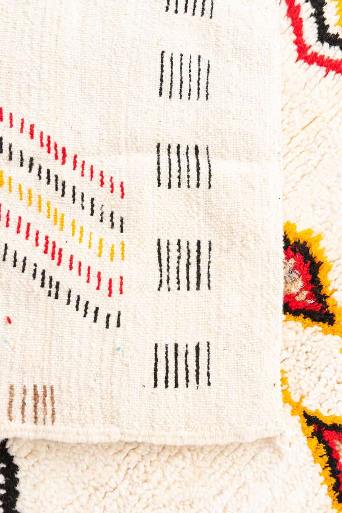 4' 2 x 6' 7 Hand Knotted Moroccan Wool Rug