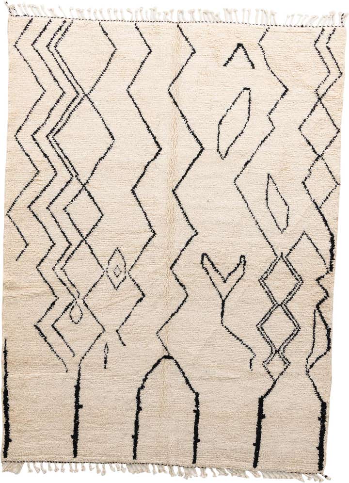 7' 2 x 9' 6 Hand Knotted Moroccan Wool Rug