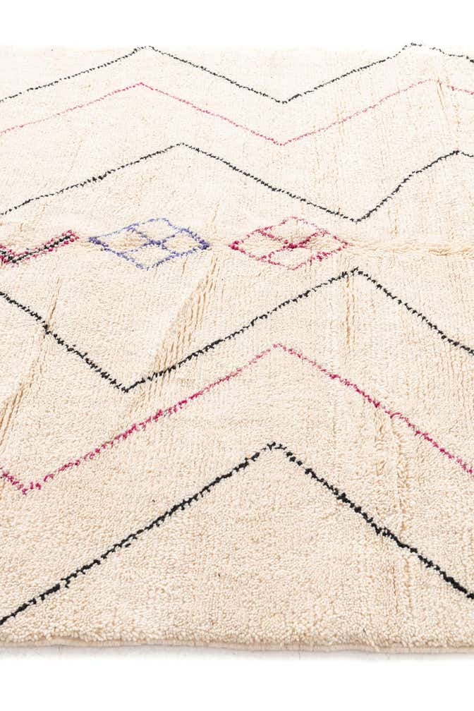 6' 9 x 9' 10 Hand Knotted Moroccan Wool Rug