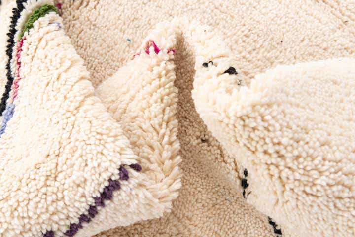 6' 9 x 9' 10 Hand Knotted Moroccan Wool Rug