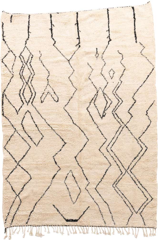 6' 10 x 9' 5 Hand Knotted Moroccan Wool Rug