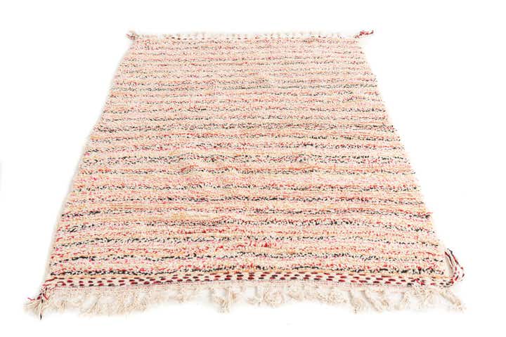 5' 1 x 6' 9 Hand Knotted Moroccan Wool Rug