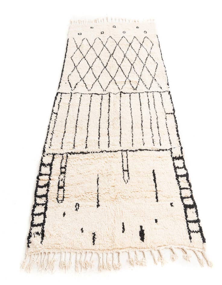 Detail image of 5' x 8' Hand Knotted Moroccan Wool Rug