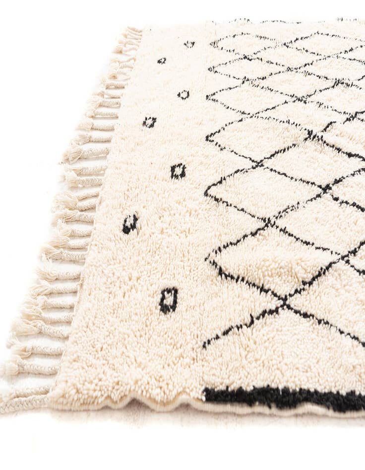 Detail image of 5' x 8'  Hand Knotted Moroccan Wool Rug