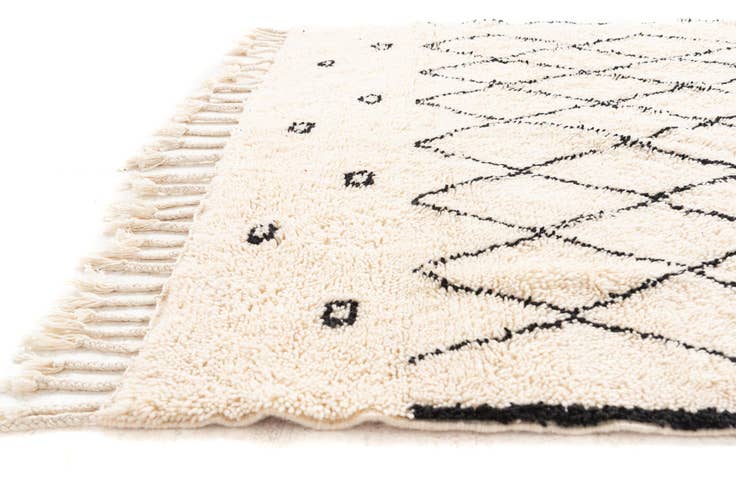 Detail image of 5' x 8' Hand Knotted Moroccan Wool Rug