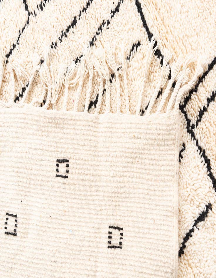 Detail image of 5' x 8'  Hand Knotted Moroccan Wool Rug