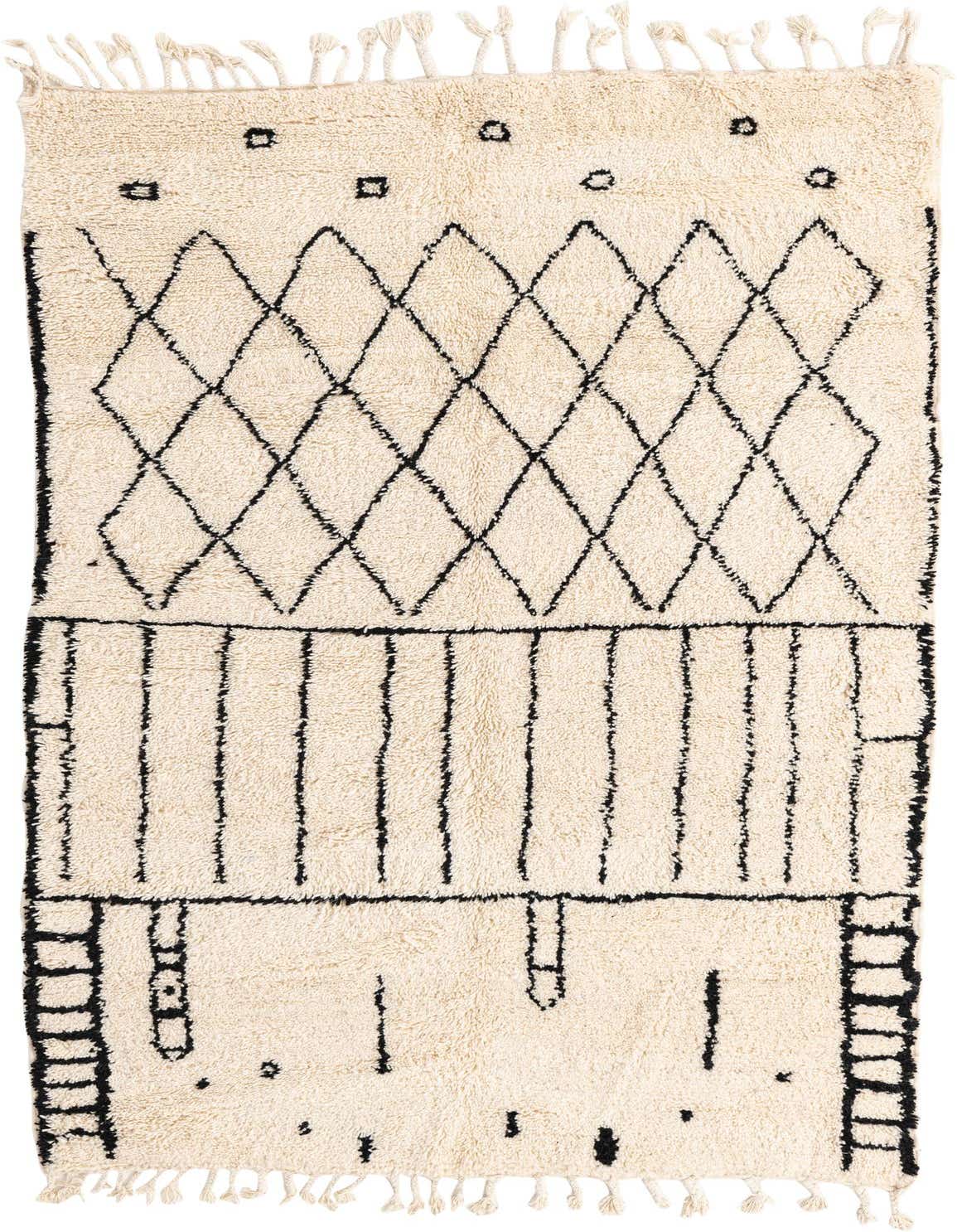 5' x 8' Hand Knotted Moroccan Wool Rug