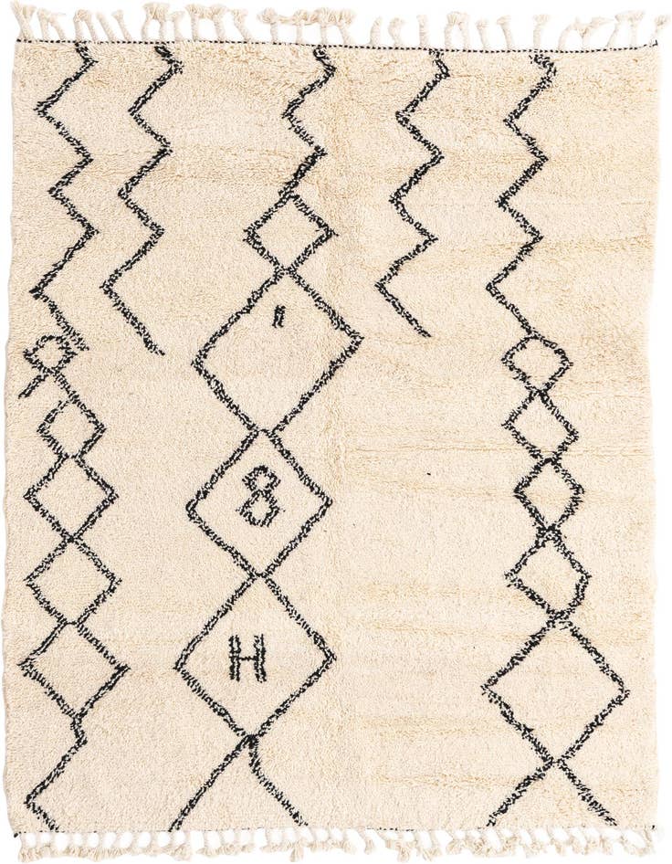 Detail image of 5' x 7' 7 Hand Knotted Moroccan Wool Rug