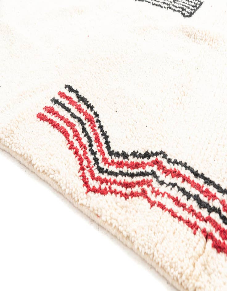 Detail image of 5' x 8' 8  Hand Knotted Moroccan Wool Rug