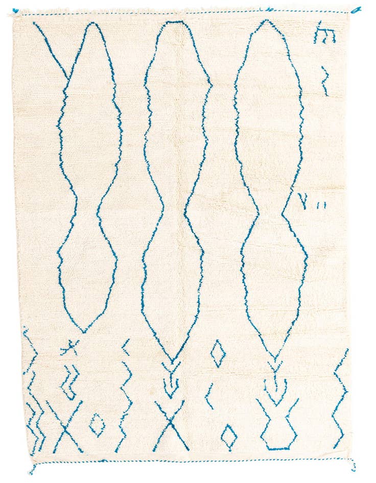 Detail image of 5' 6 x 8' 7 Hand Knotted Moroccan Wool Rug