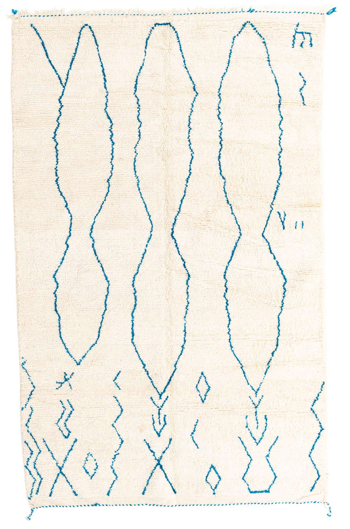 5' 6 x 8' 7 Hand Knotted Moroccan Wool Rug
