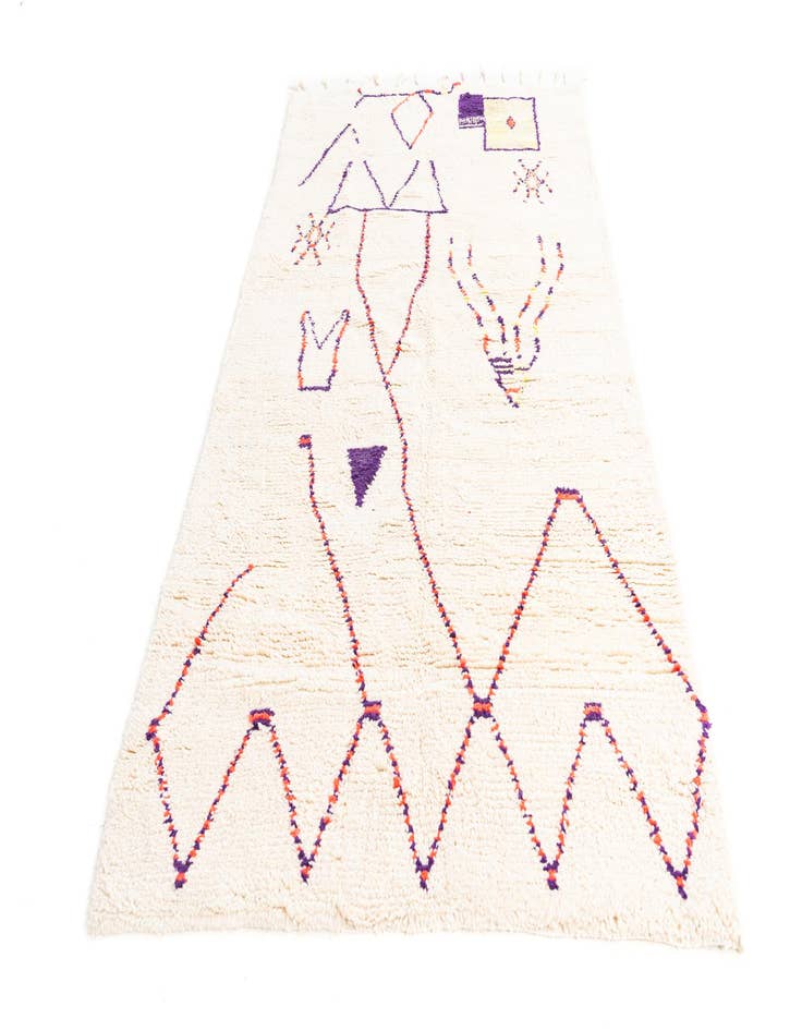 Detail image of 5' x 8' 8  Hand Knotted Moroccan Wool Rug