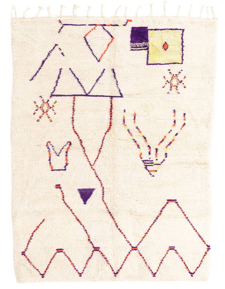 Detail image of 5' x 8' 8 Hand Knotted Moroccan Wool Rug