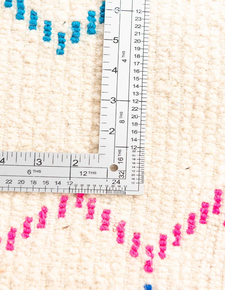 Detail image of 4' 6 x 6'  Hand Knotted Moroccan Wool Rug