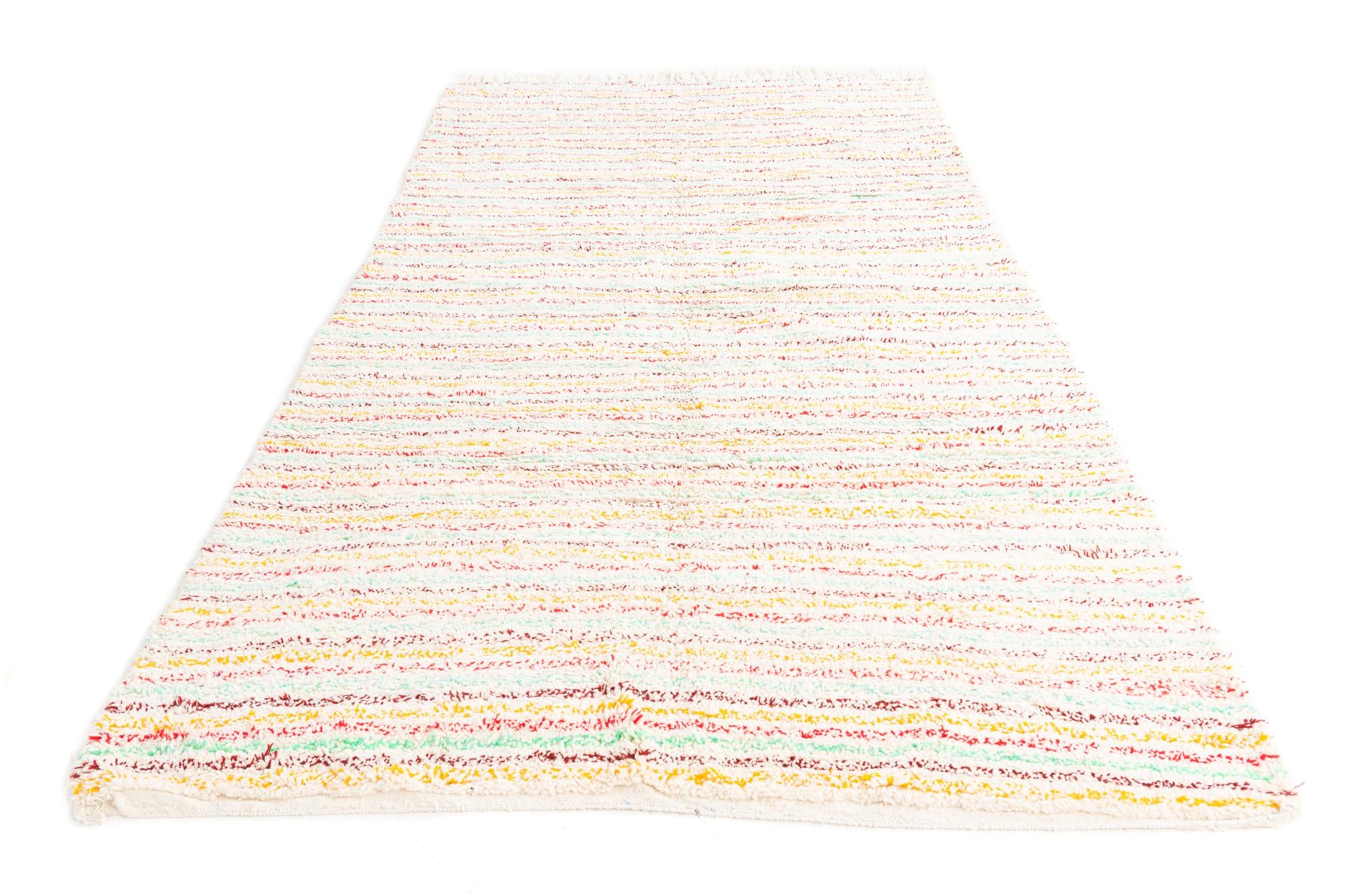 5' 4 x 9' 2 Hand Knotted Moroccan Wool Rug