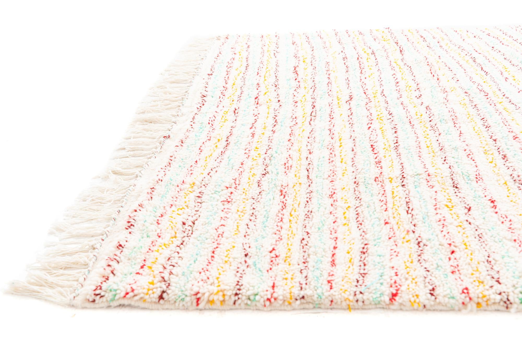 5' 4 x 9' 2 Hand Knotted Moroccan Wool Rug