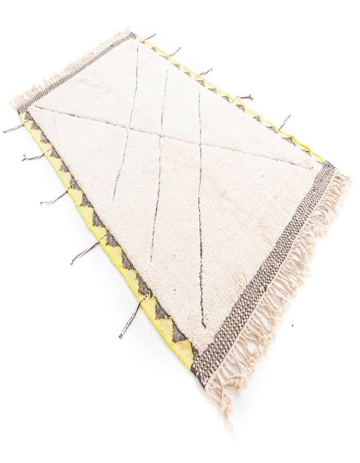 Detail image of 5' 4 x 9'  Hand Knotted Moroccan Wool Rug