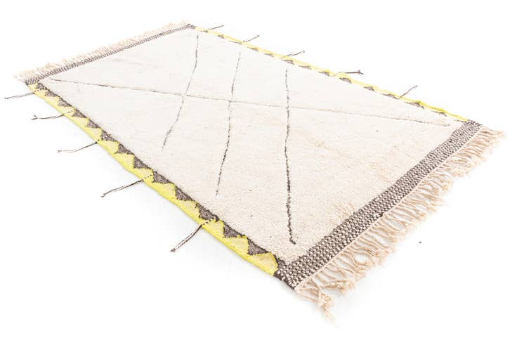 Detail image of 5' 4 x 9' Hand Knotted Moroccan Wool Rug