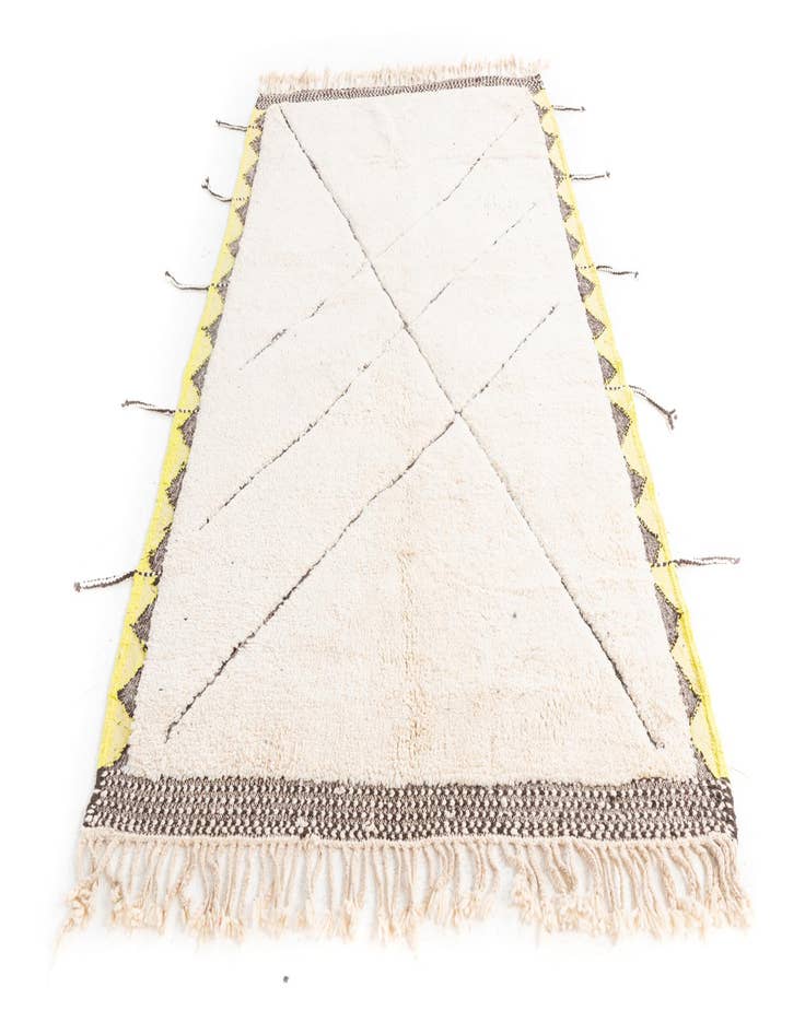 Detail image of 5' 4 x 9'  Hand Knotted Moroccan Wool Rug