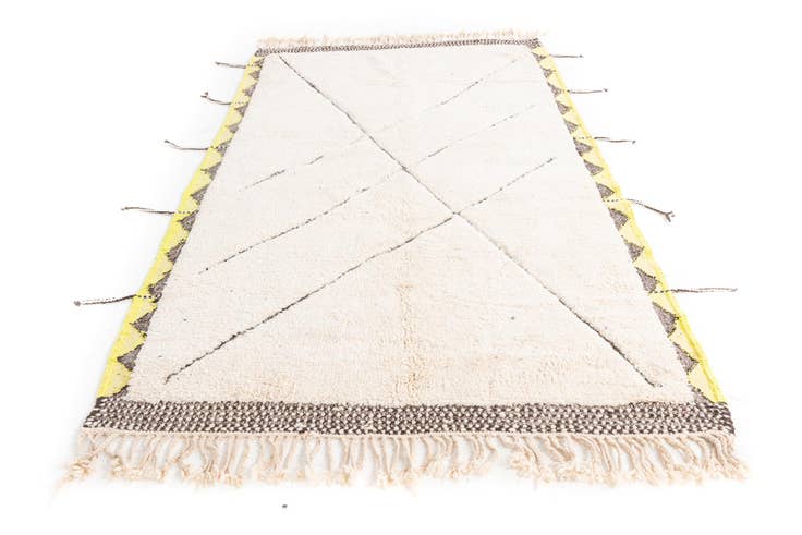 Detail image of 5' 4 x 9' Hand Knotted Moroccan Wool Rug