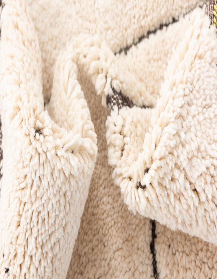 Detail image of 5' 4 x 9'  Hand Knotted Moroccan Wool Rug