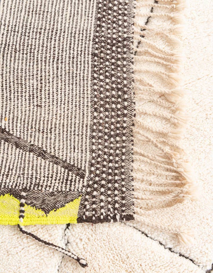 Detail image of 5' 4 x 9'  Hand Knotted Moroccan Wool Rug