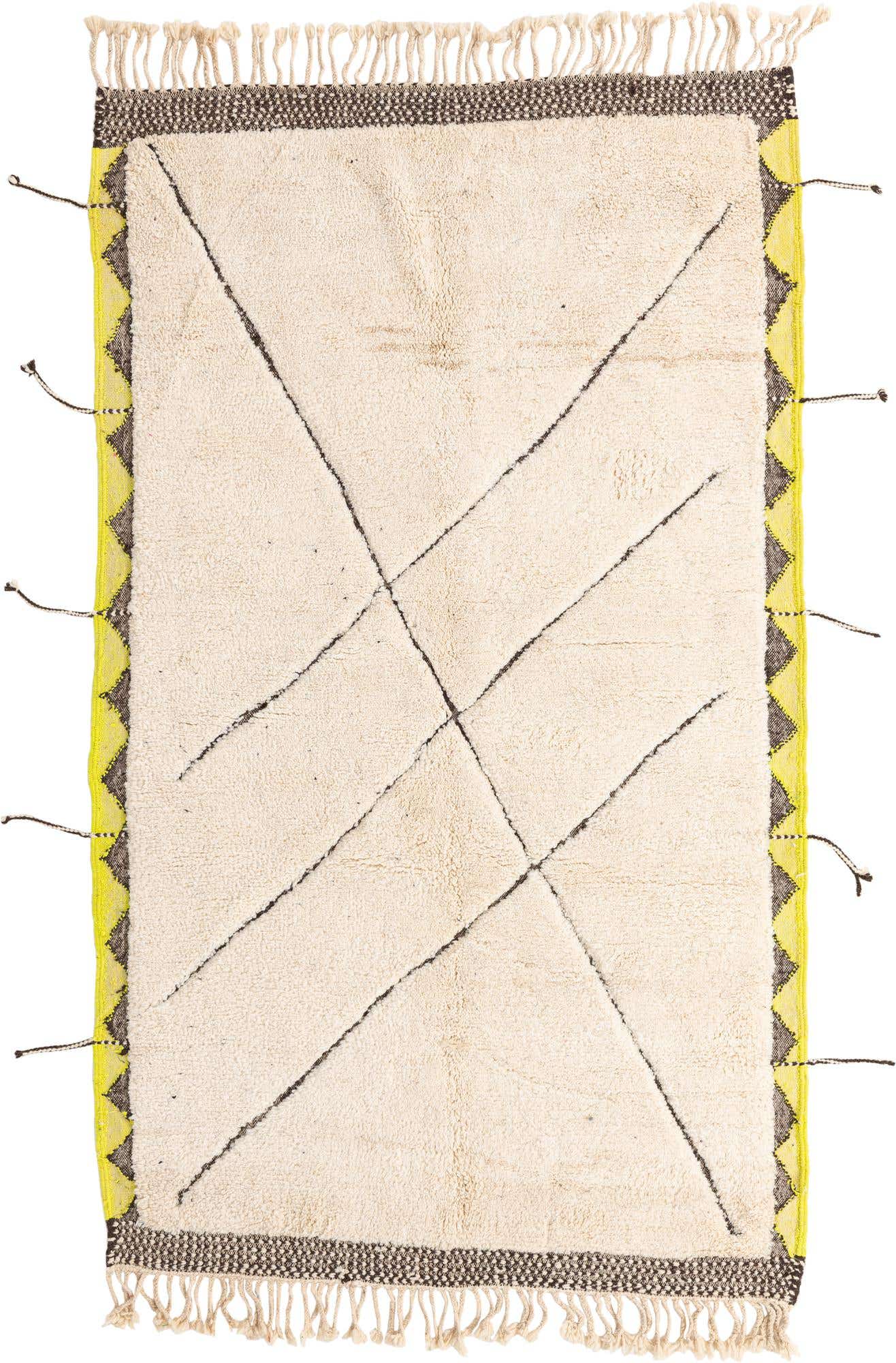 5' 4 x 9' Hand Knotted Moroccan Wool Rug