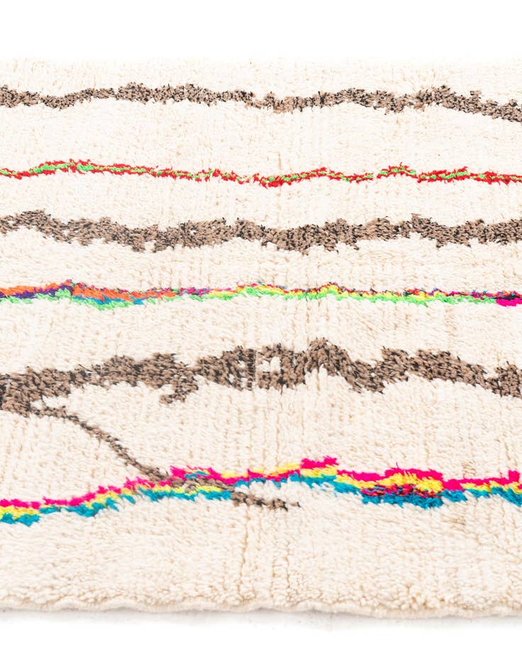 Detail image of 4' 9 x 7'  Hand Knotted Moroccan Wool Rug