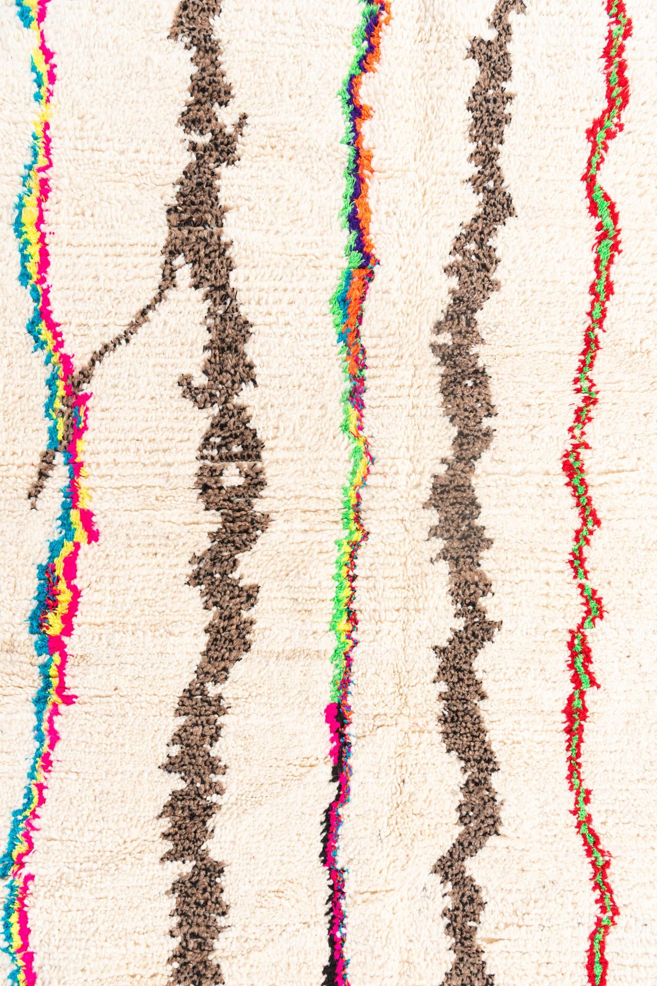 4' 9 x 7' Hand Knotted Moroccan Wool Rug