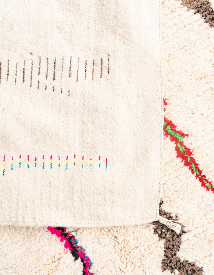 Detail image of 4' 9 x 7'  Hand Knotted Moroccan Wool Rug