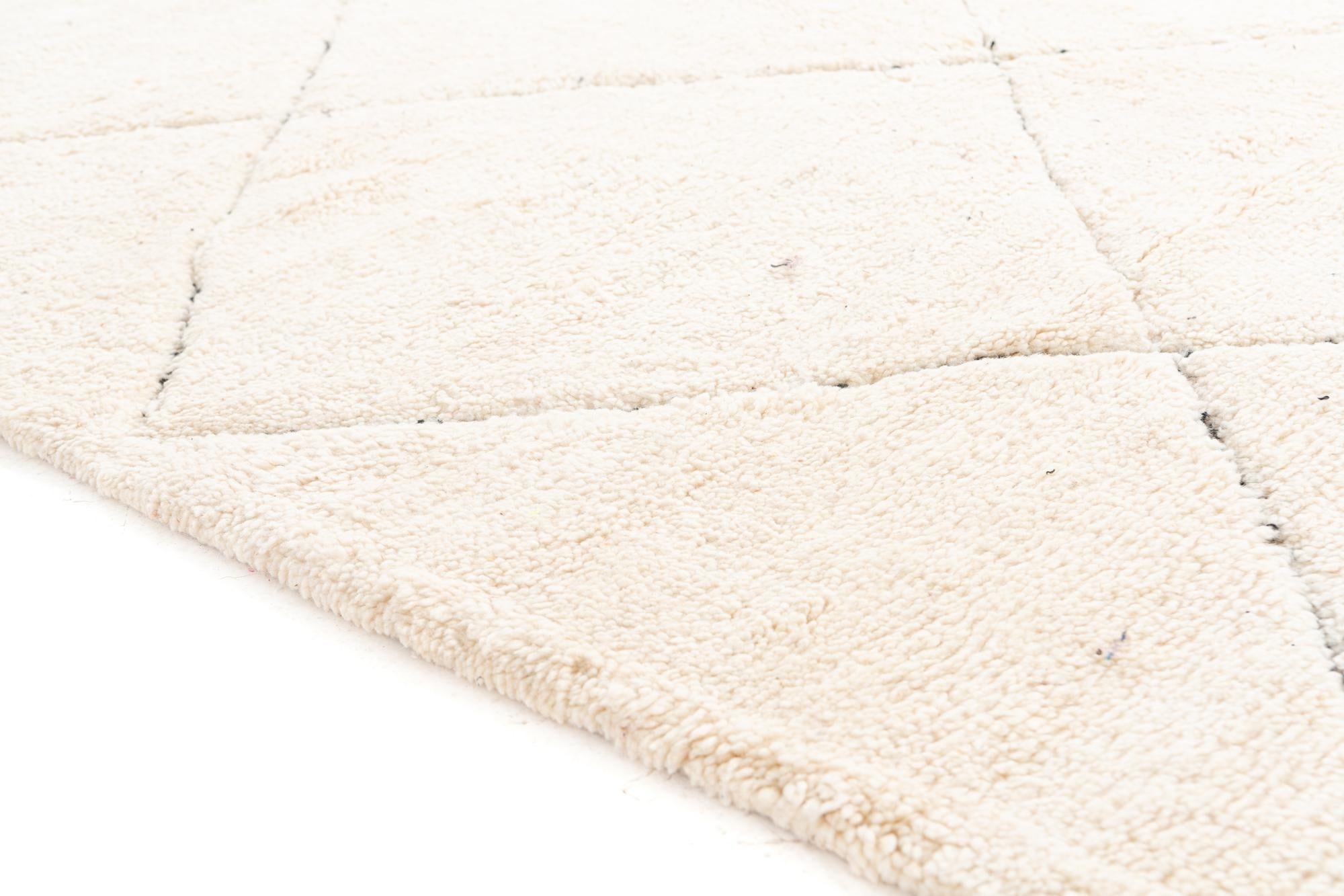 6' 6 x 9' 5 Hand Knotted Moroccan Wool Rug