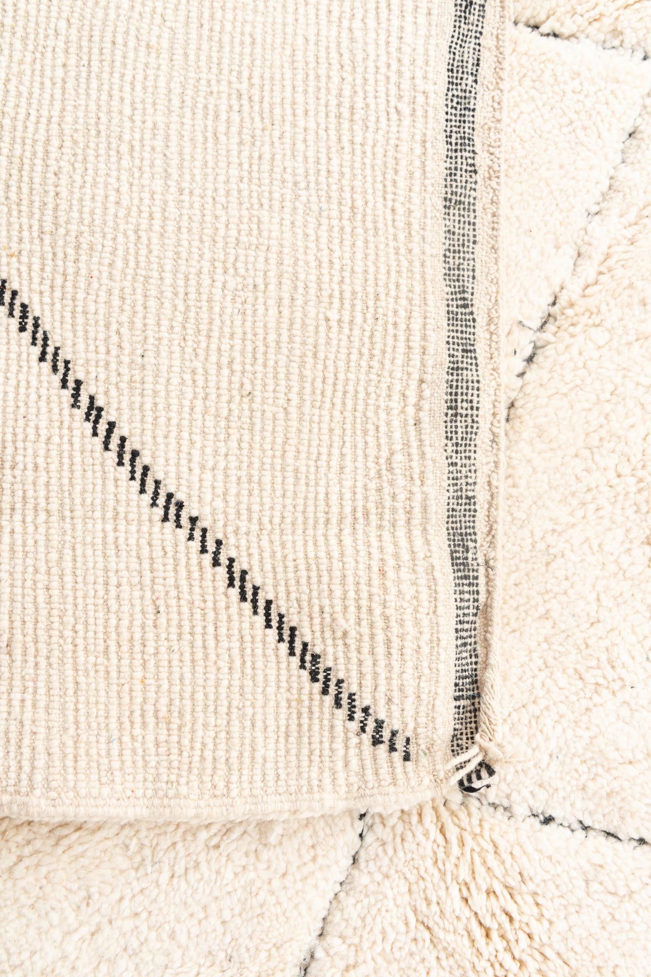 6' 6 x 9' 5 Hand Knotted Moroccan Wool Rug