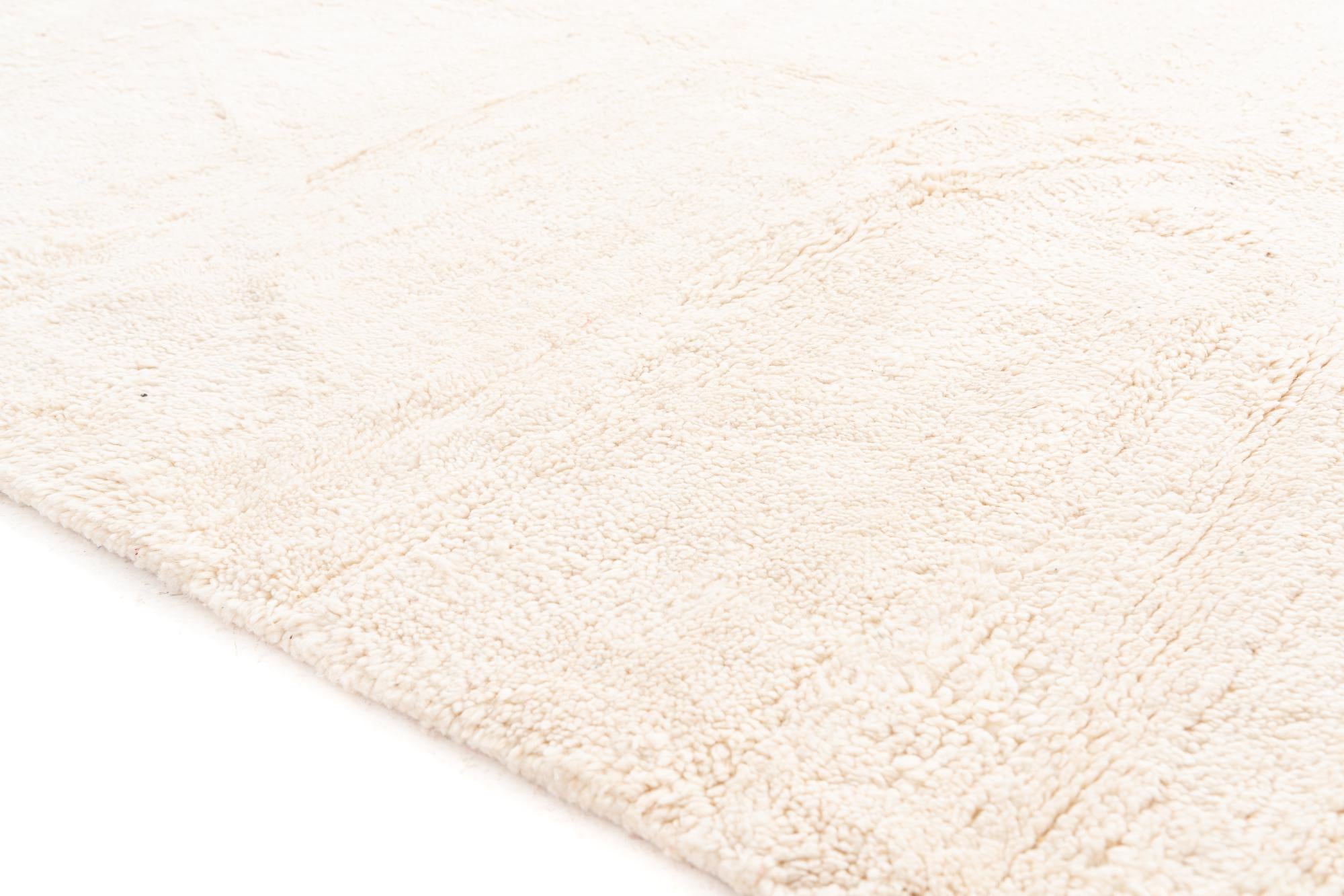 6' 6 x 10' Hand Knotted Moroccan Wool Rug