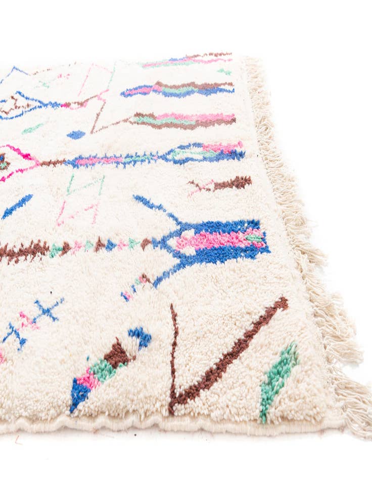 Detail image of 5' 3 x 8' 3  Hand Knotted Moroccan Wool Rug