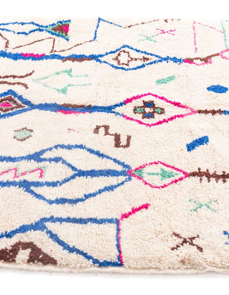 Detail image of 5' 3 x 8' 3  Hand Knotted Moroccan Wool Rug