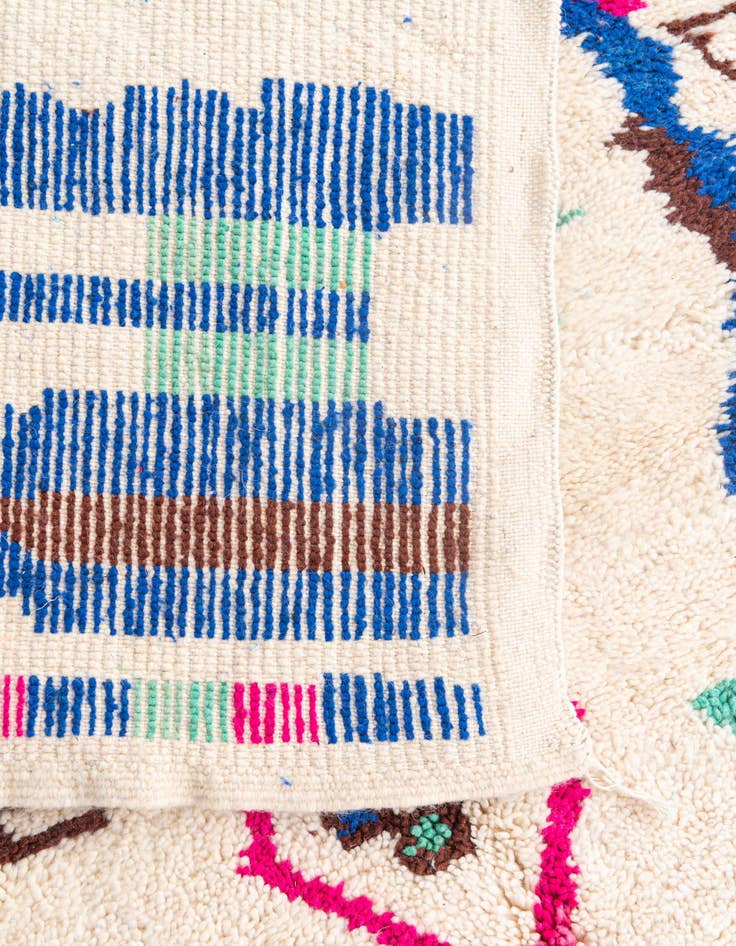 Detail image of 5' 3 x 8' 3  Hand Knotted Moroccan Wool Rug