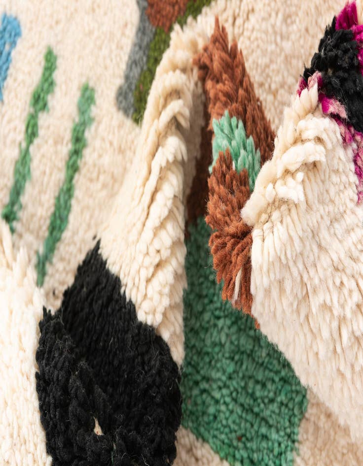 Detail image of 5' x 8' 4  Hand Knotted Moroccan Wool Rug